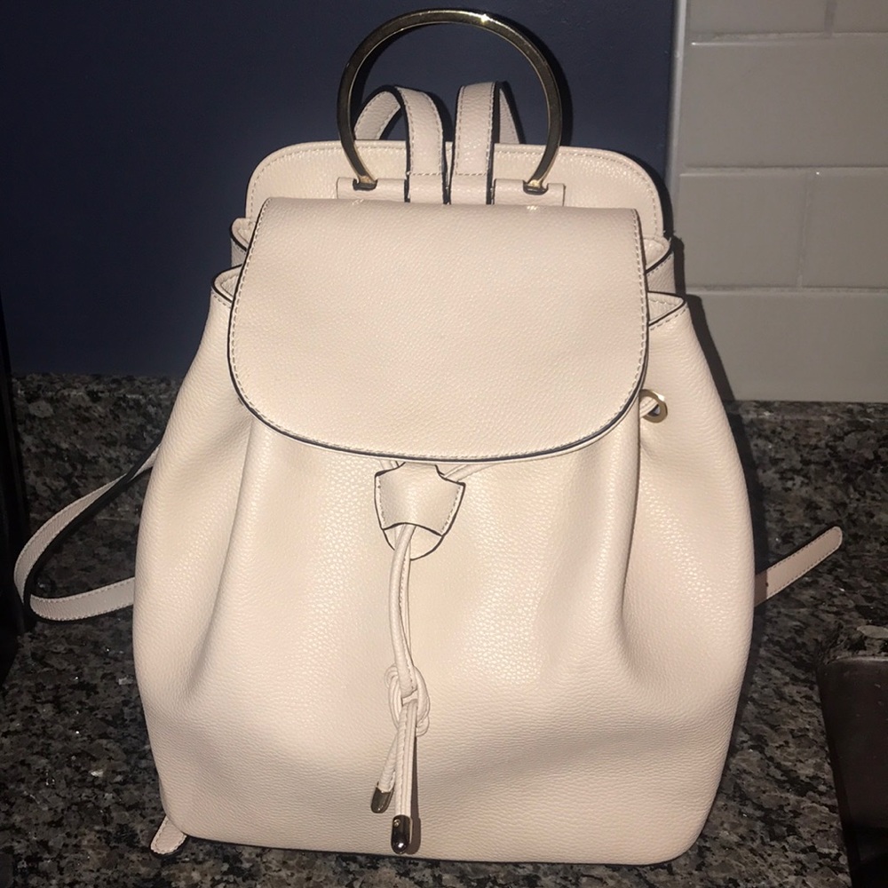 Beige Pebbled Back Pack.